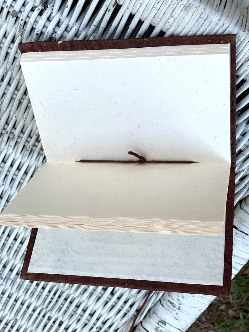 Leather Journal Recycled Paper Journal, For Notes, Book Notebook, Sketch book, Diary, Handmade Book,100% Recycled Rag,Tree Free Paper