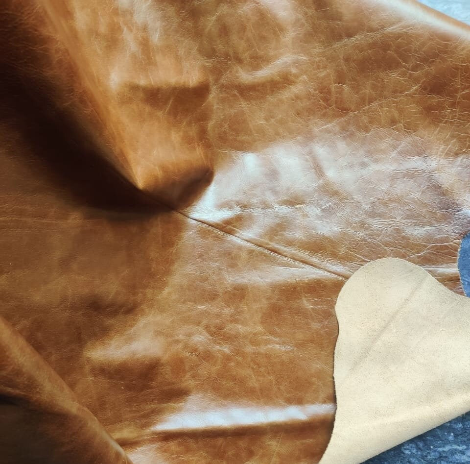 Tan Leather Ottoman Pouf Footstool Moroccan Leather Ottoman Pouf Genuine Leather Ottoman Handcrafted Handmade Ottoman