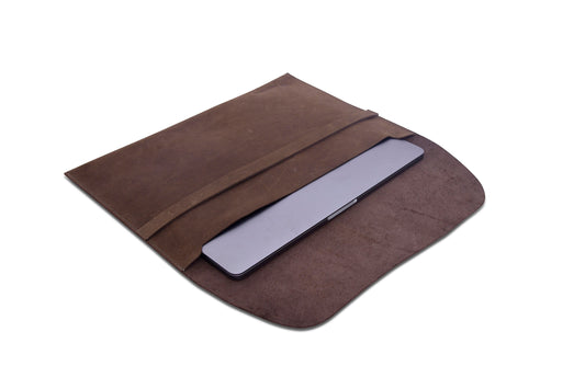 Handmade Genuine Leather macbook sleeve case for 12 13 15 inch macbook / vintage distressed leather macbook air 13 15 inch sleeve case