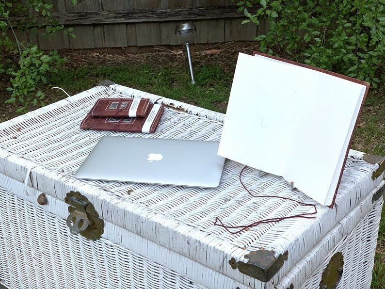 Leather Journal Recycled Paper Journal, For Notes, Book Notebook, Sketch book, Diary, Handmade Book,100% Recycled Rag,Tree Free Paper