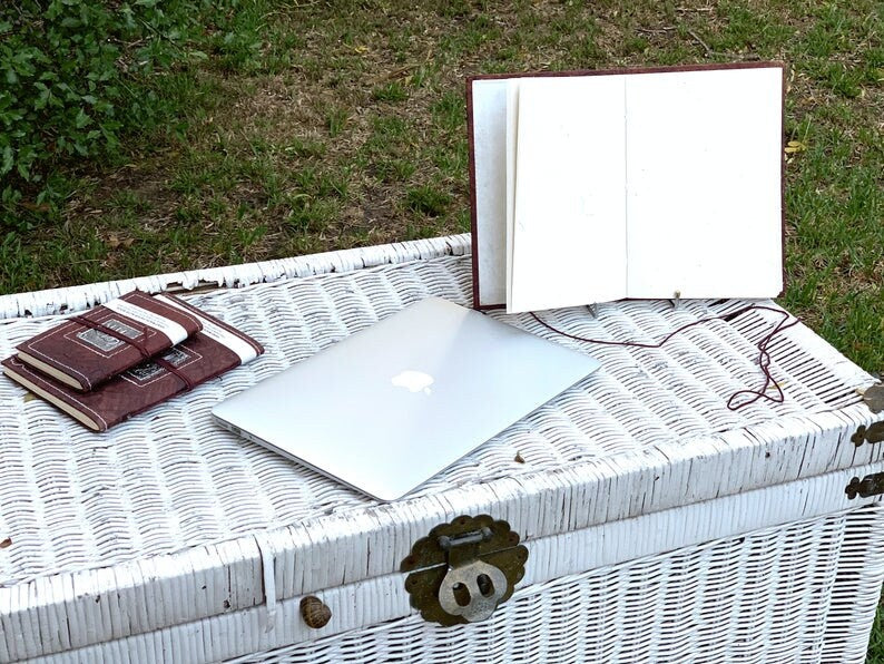 Leather Journal Recycled Paper Journal, For Notes, Book Notebook, Sketch book, Diary, Handmade Book,100% Recycled Rag,Tree Free Paper