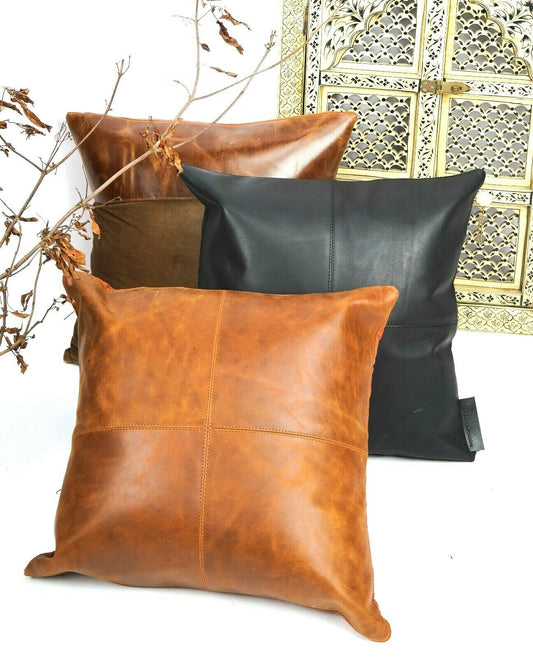 Melbourne Leather Co Genuine Leather Cushion Cover Pillow Cover Leather Pillow Leather Cushion Vintage Leather Tan Pillow Cover