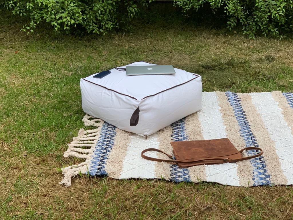 Stunning Moroccan POUF Ottoman **70% OFF** Leather Pouf Floor Cushion Moroccan Pouffe Bean Bag Ottoman Yoga Meditation Linen Connections